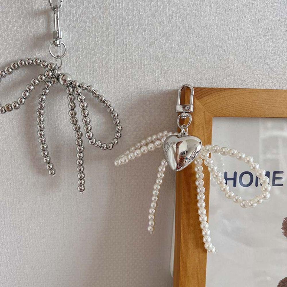 

Key Buckle Pearl Bow Key Ring Korean Style Y2k Bag Pendant Purse Accessories style1