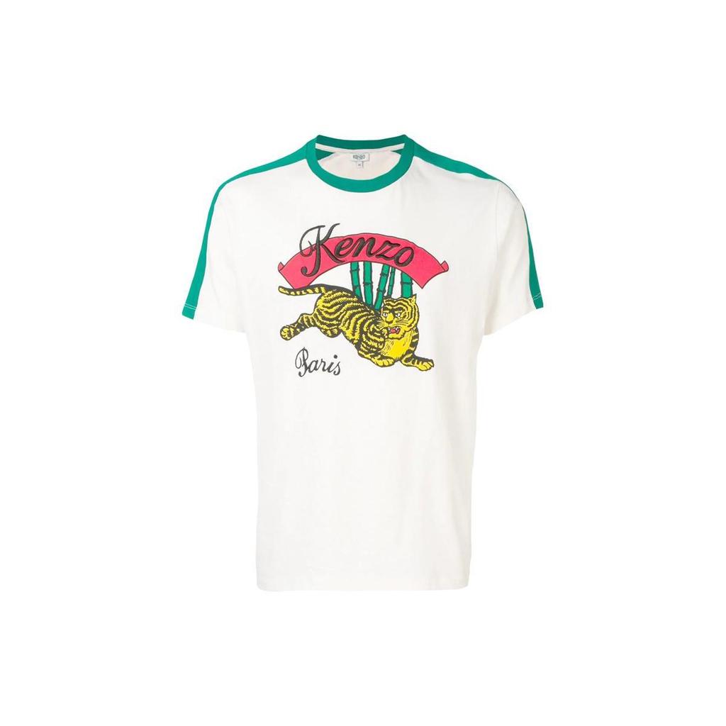 KENZO T-Shirts Men's Beige Crew Neck Moderate F955TS0194CE-03