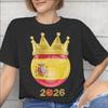 Spain Football 2026 Graphic Printing T Shirts for Unisex Unisex 100 Cotton Tee Shirt Clothing