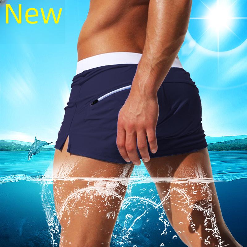 

Men s Low-Waist Nylon Swim Trunks with Back Pocket and Drawstring XXL