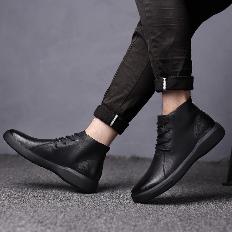 Otoño e Invierno Botas Cortas de Hombre Botas de Piel de Vaca Zapatos Retro  Zapatos de Algodón de Cuero Todo Partido Más Terciopelo comprar a buen  precio — entrega gratuita, reseñas reales