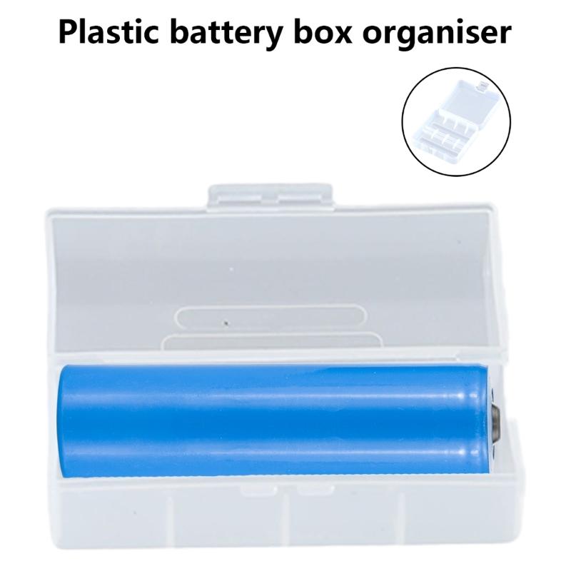 Clear Battery Storage Case for 1pc/2pc 26650 Batteries Container Protect Your Batteries, Prevent Short Circuit and Dust