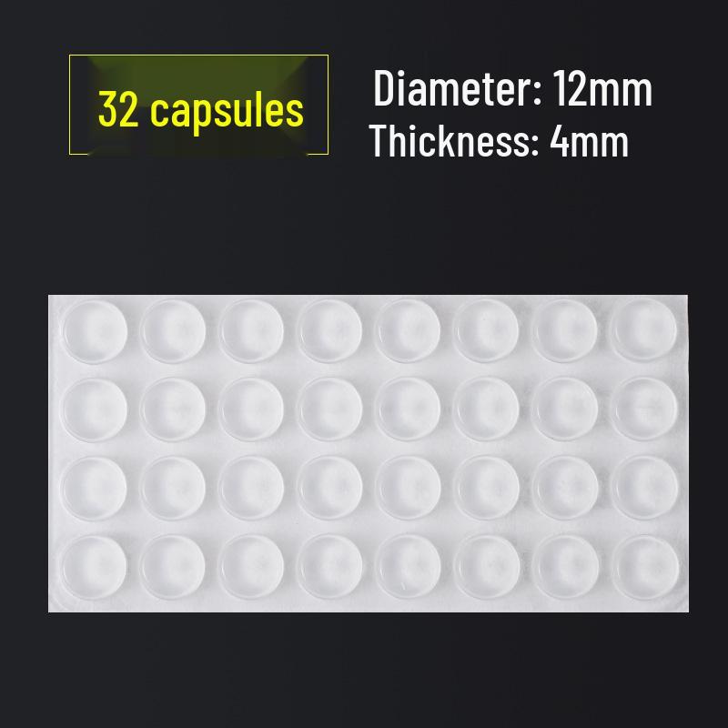 Cylindrical Transparent Silicone Anti-Collision & Non-Slip Furniture Pads