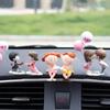 Car Couple Cute Ornaments Resin Couple Doll Car Interior Decoration Couple Figurines with Balloon for Car Dashboard
