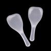 2Pcs Kitchen Non Stick Rice Paddle Hand Roll Spoons Clear Plastic Meal Spoons