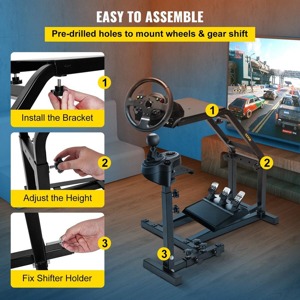 G29, G27 and G25 Racing Simulator Steering Wheel Stand GT Racing Simulator Steering Wheel Stand,Wheel Support and Pedal not Included