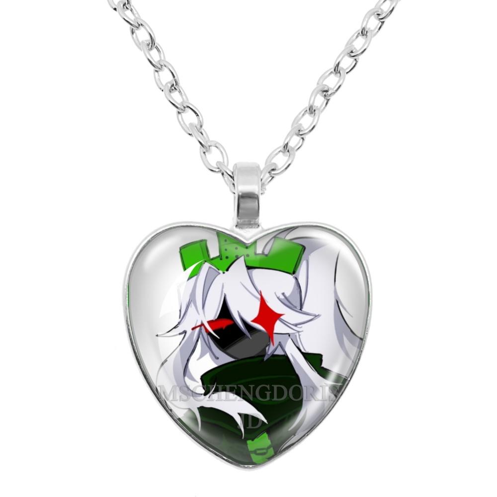 Game FORSAKEN 1x1x1x1 Cartoon Characters Funny MeMe Glass Heart Shape Pendant Necklace Jewelry Charm Collect Giftlry