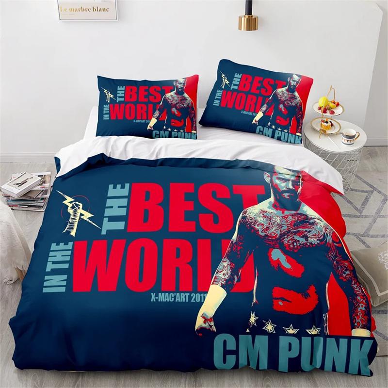 

WWE EAW Постільна білизна Односпальна Двоспальна Повна Королівська Кінг Розмір Гра Боротьба Постільний комплект Для Дорослих Дітей Спальня Комплекти Підковдр 3D Друк 228x228cm 3pcs