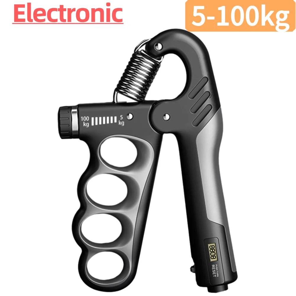 Hand Grip Strengthener Grip Strength Trainer Ergonomic Handle Ergonomic Hand Gripper 5-150KG Resistance Adjustable for Home Gym