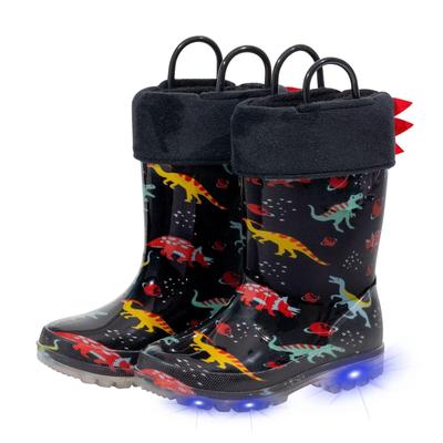 EUXTERPA Winter-Gummistiefel für Kinderstiefel, Warm, Leuchtet im Dunkeln, Mädchen, Leicht, 19,5cm