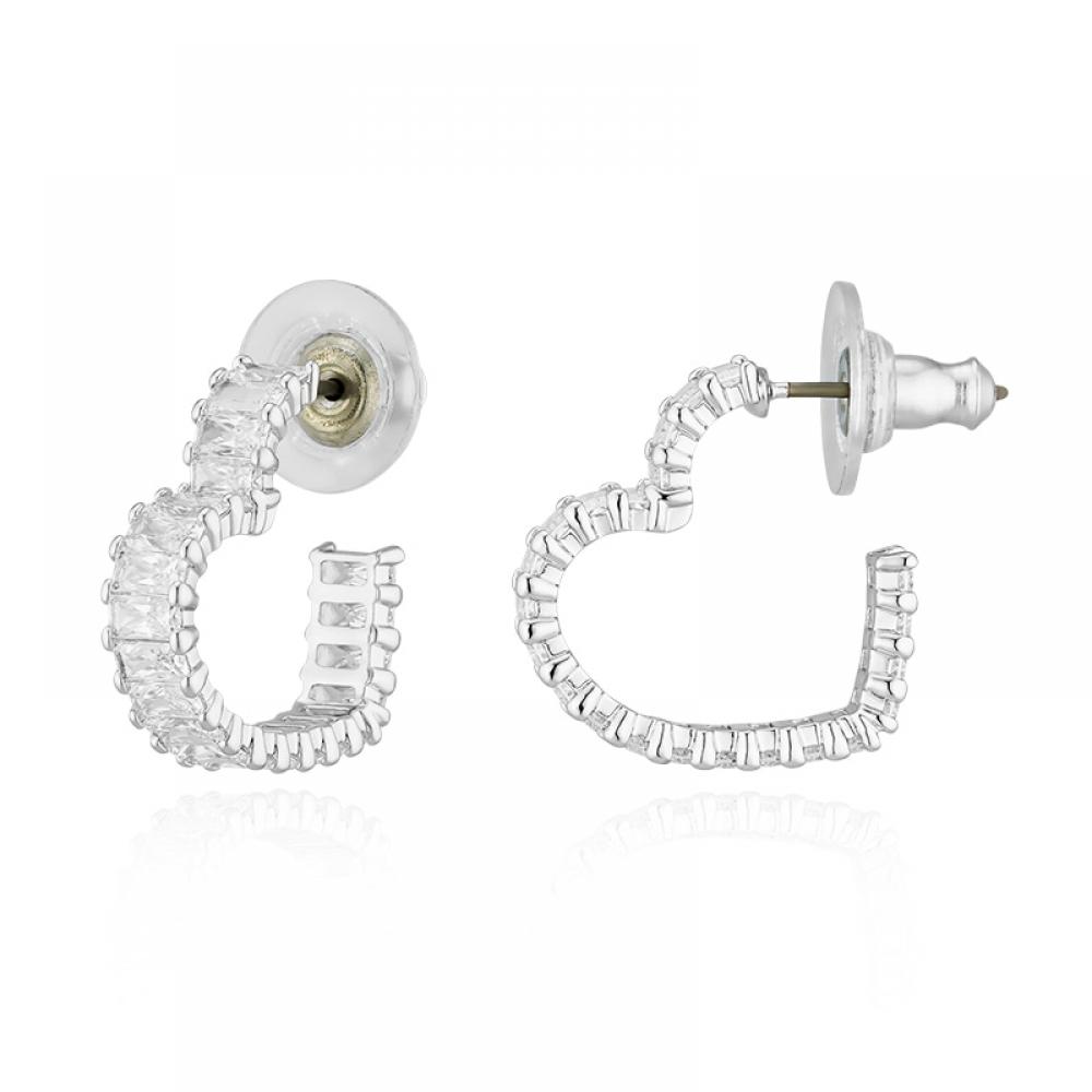 Swarovski 5653170 Matrix Heart Hoop Small Earrings