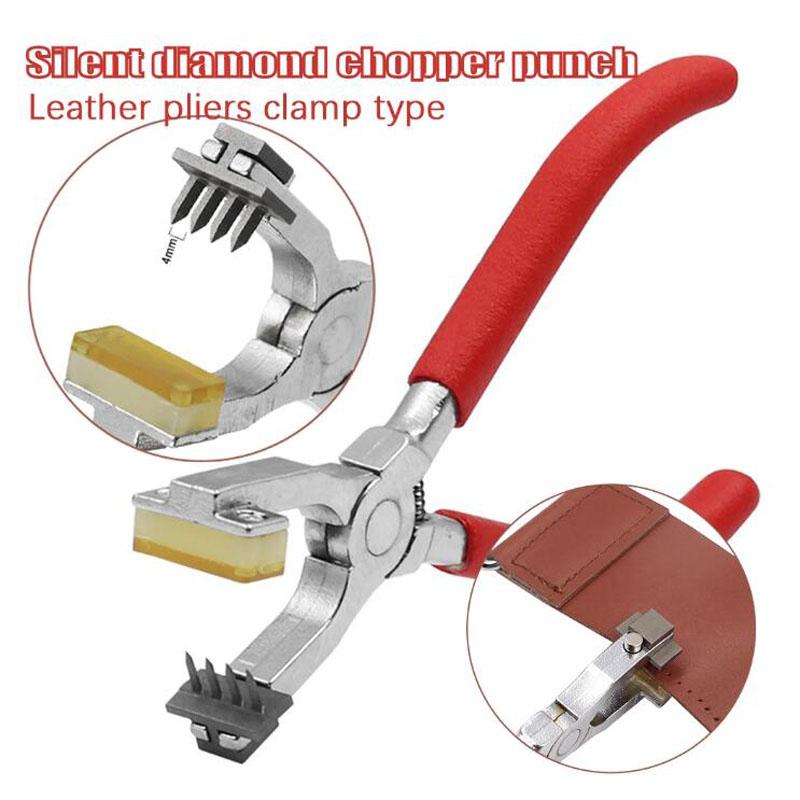 Universelles Leises Lederlochstanzer-Nähzangenwerkzeug Hand-Lederarmband Uhrenarmband Gürtel Lochwerkzeug zum Nähen von Löchern