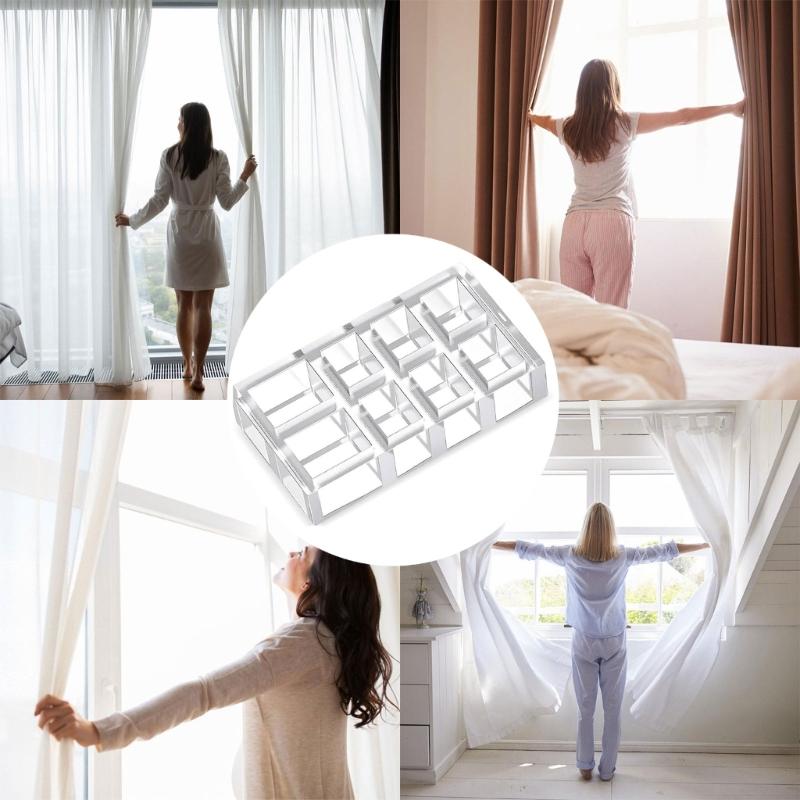 8lots High Transparency Plastic Curtain Spacers Block Window Blind Spacers Protects From Wall Damage
