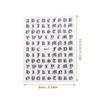 5 Sheets Nail Art Stickers Alphabet Letter Decals for Nails Beginner Friendly DIY Nail Decoration PVC Safe Easy To Use Supplies