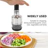 5-in-1 Stainless Steel Food Chopper - Effortless Onion & Garlic Dicer, Manual Vegetable Cutter with Quick-Lock for Cooking Prep