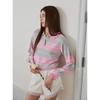 Stripe Collar Knit Top  Es2okl02 
