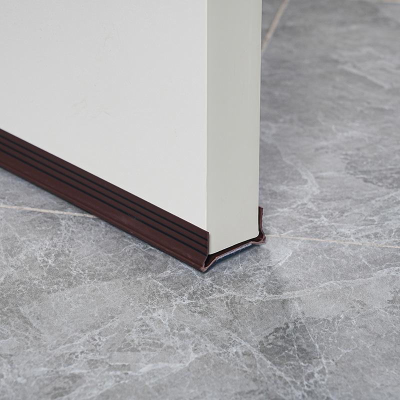

Wooden door sealing strip felt warm door seam antileakage silent door bottom sealing strip коричневий