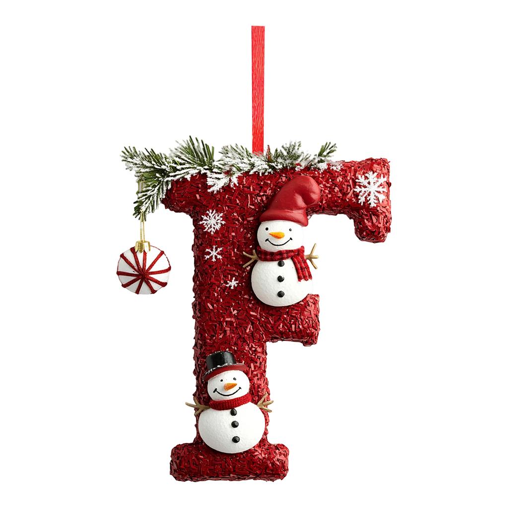 2D 26 Letter  Christmas Ornaments Acrylic Flat Christmas Tree Home Decorations Ornaments