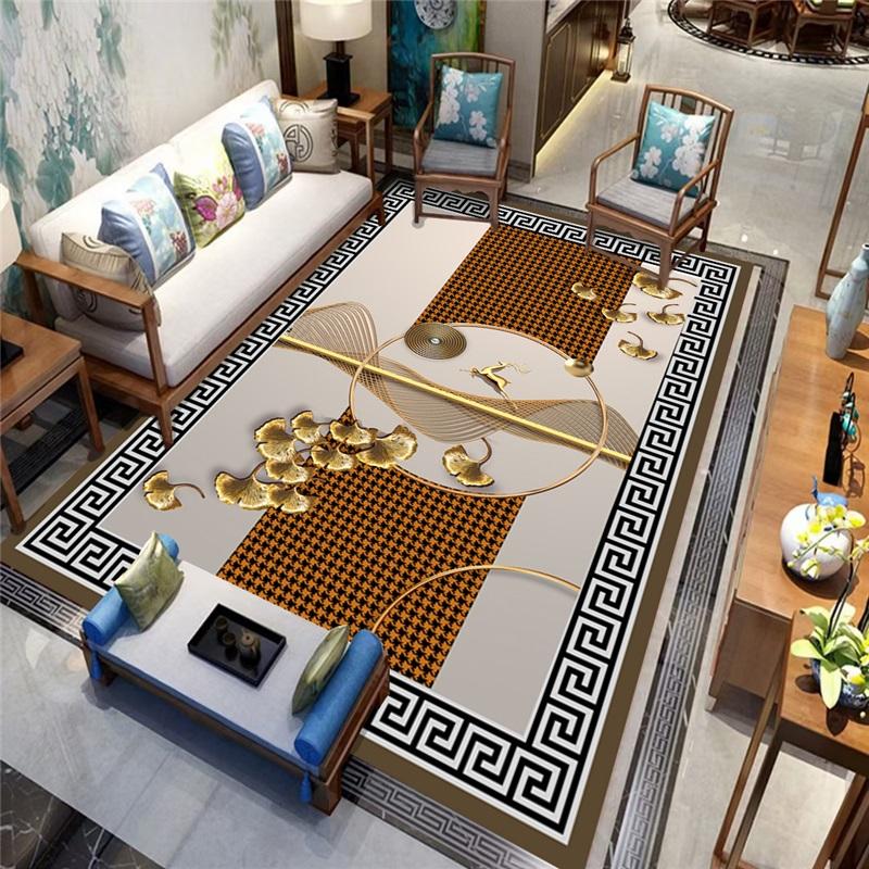 Traditional Chinese Style Area Rug Door Mat For Living Room Study Bedroom Tea Room Sofa Cushion Home Use