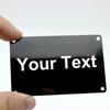 Etiqueta de Nome Personalizada em Aço Inoxidável Com Furo Placa de Nome Caixa de Correio Texto de Gravação Personalizado Sinal Identificação de Empresa Etiqueta de Metal Aço