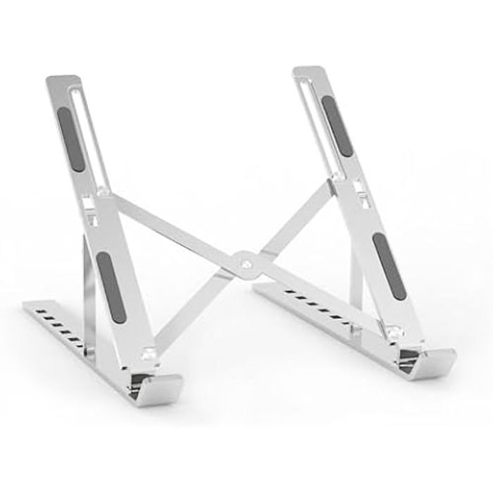 AISENS - LPS2M-173 - Support de Bureau réglable pour Ordinateur Portable/Tablette, Argent