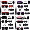 10PCS  Bed Restraints Sex Toy Kits Handcuffs 18+ Adult Sex Game Sexy Suit Nipple Clipper Mouth Gag Whip Sex Feather Soft SM