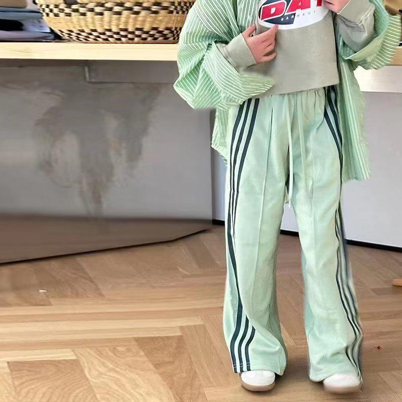 2023 Girls' Stylish Korean Loose Fit Sweatpants - Spring/Autumn Sportswear for Big Kids