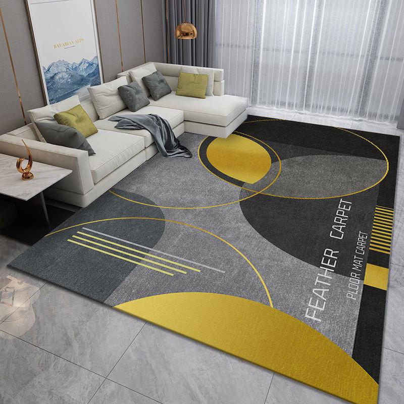 Light Luxury Printed Carpet for Home Living Room Coffee Table Bay Window Bedroom Japanese Style Carpet