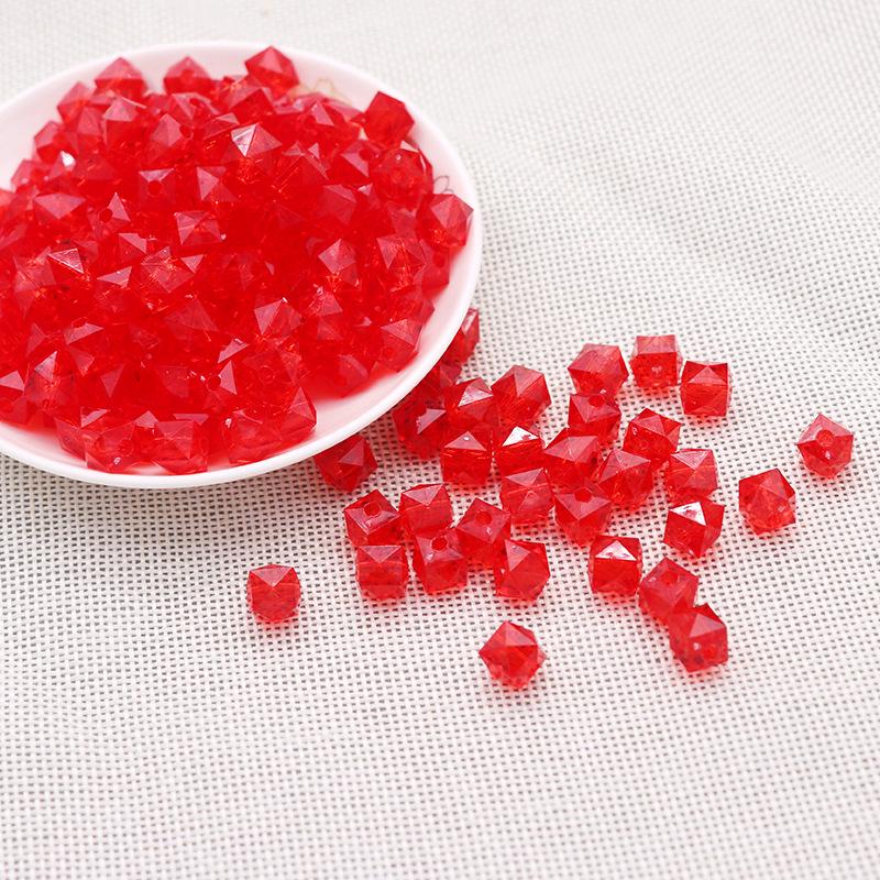 

Набор для DIY: 10 мм прозрачные квадратные бусины и акриловые бусины «звездное небо» для плетеной коробки из салфеток 1 jin (500g)