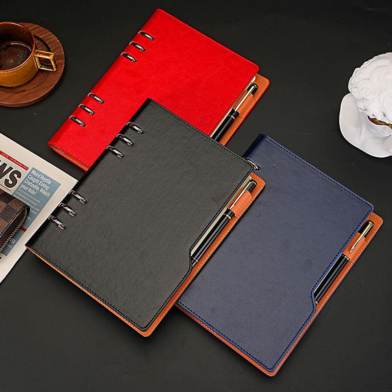 A5 Hollow-Out Loose-Leaf PU Notebook with Custom Logo Option