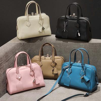 Large Capacity Bowling Bag Genuine Leather Women's Bag Fashionable And Versatile Women's Bag Handbag Crossbody Bag