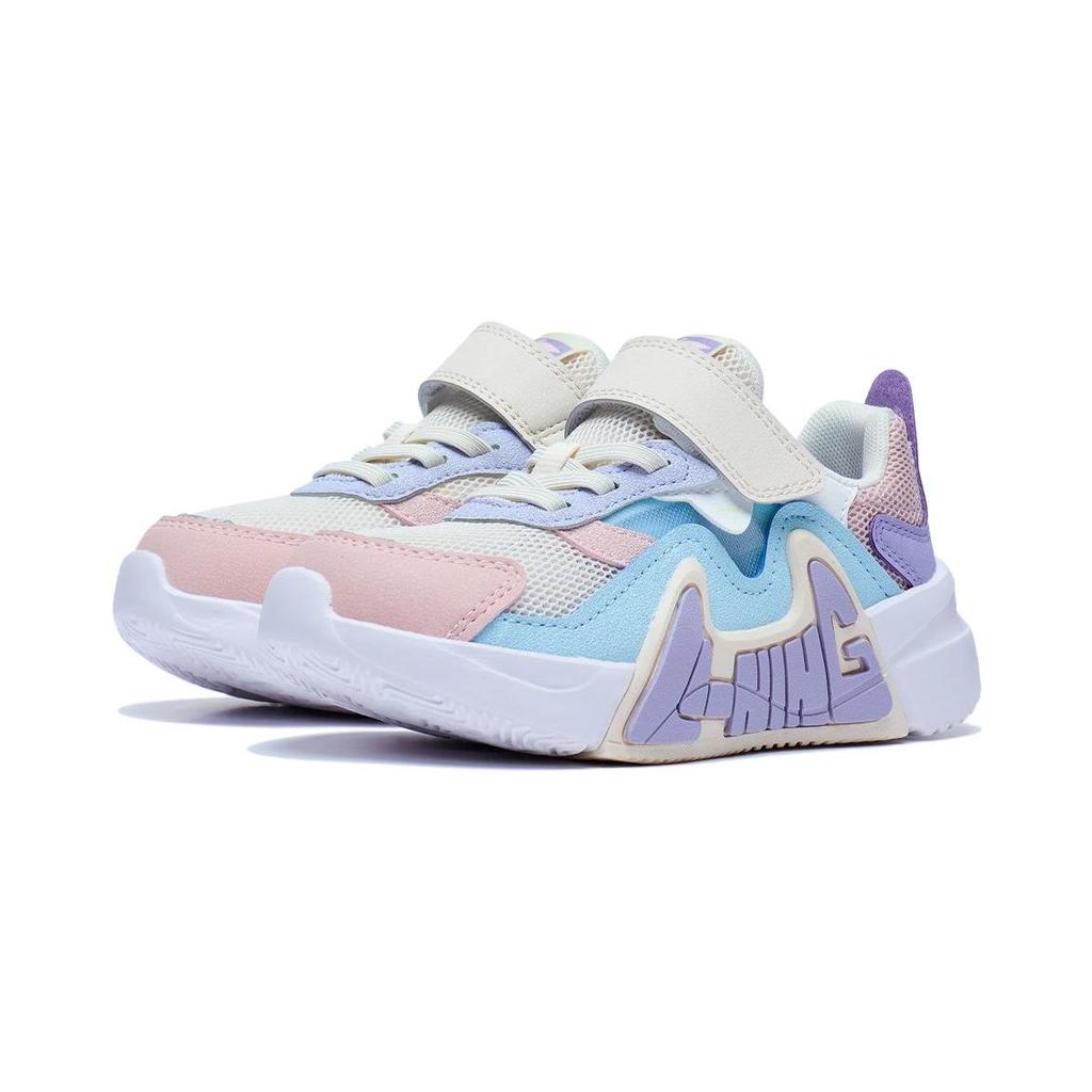 Li Ning Kids Ln 90 Summer Comfortable Non-Slip Wear-Resistant Casual Shoes Kids Shoes Gray Pink Blue YKNT054-4