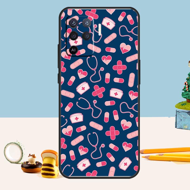 Medical Medicine Case For Oppo A98 A78 A58 A18 A38 A74 A94 A54 A15 A17 A57 A6 A5 Pro A16 A76 A96 A40 A60 A80