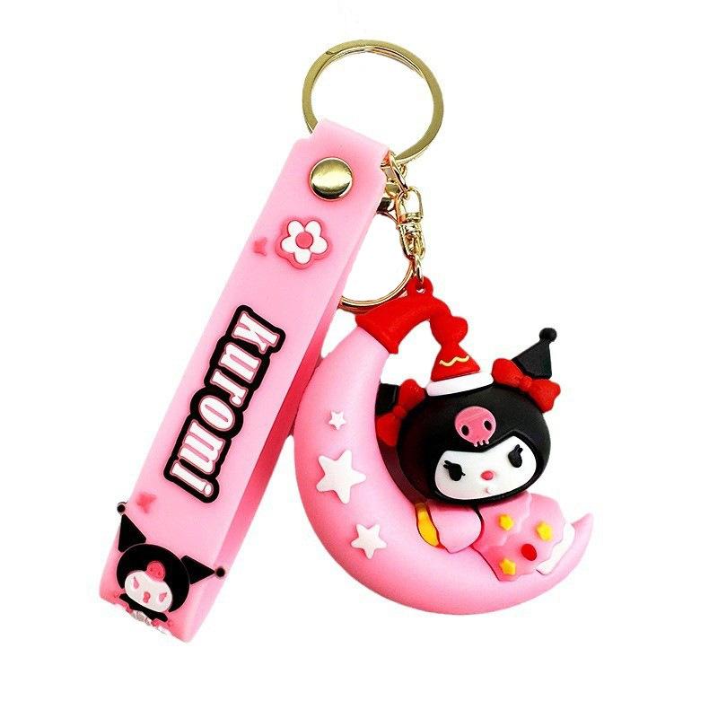 Moon Kulomi Keychain Yugui Dog Melody Silicone Doll Car Key Chain Bag Pendant Small Gifts