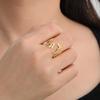 Cazador Adjustable Dachshund Dog Rings for Women Girl Stainless Steel Open Rings Cute Animal Pet Jewelry Birthday Gift Wholesale