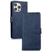 Calf Texture Phone Case for iPhone 15 Pro,Stand Wallet PU Leather Full Protection Phone Cover