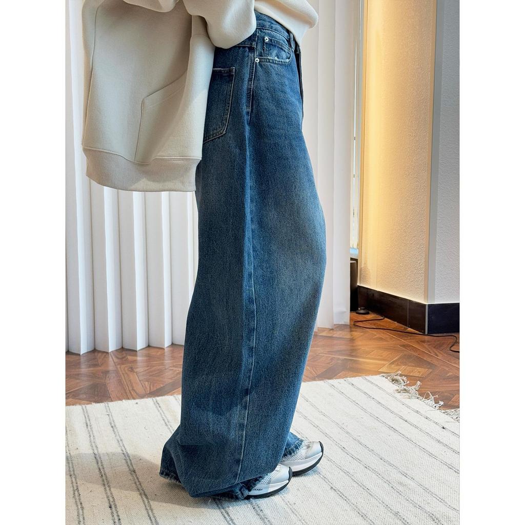 Louvre Jarné Retro Široké Džínsy: Štýlové, Úzke, Ležérne nohavice pre ženy