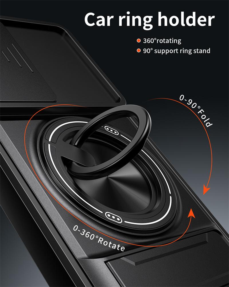Für Poco X8 Pro Max 5G Hülle Armor Schieb-Objektivabdeckung Für Poko Little X8Pro Max X8ProMax Magnetischer Halter Ringständer Schutz Funda