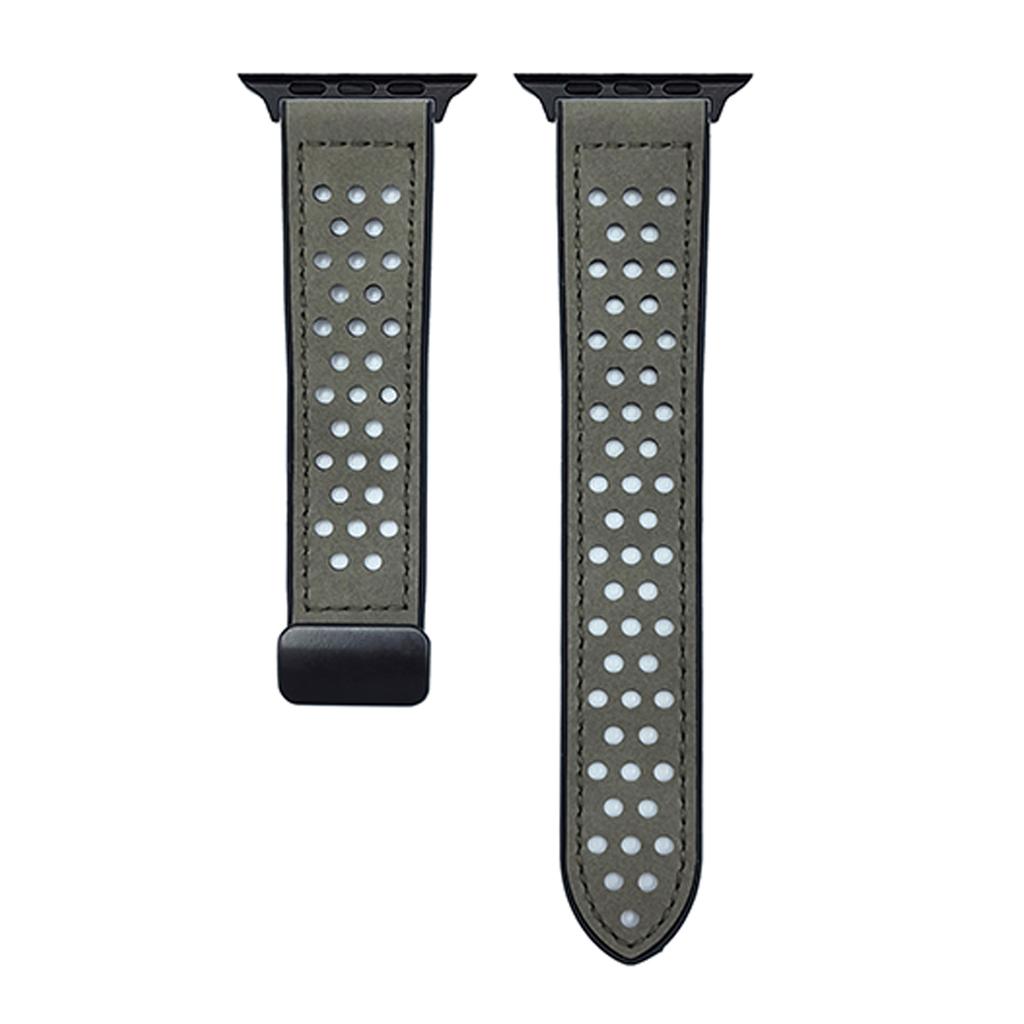 Watch Band For Apple Watch Ultra 3 2 1 49mm/Series 11 10 46mm/9 8 7 45mm/SE3 SE2 SE 6 5 4 44mm/3 2 1 42mm Magnetic Buckle Perforated Silicone Strap