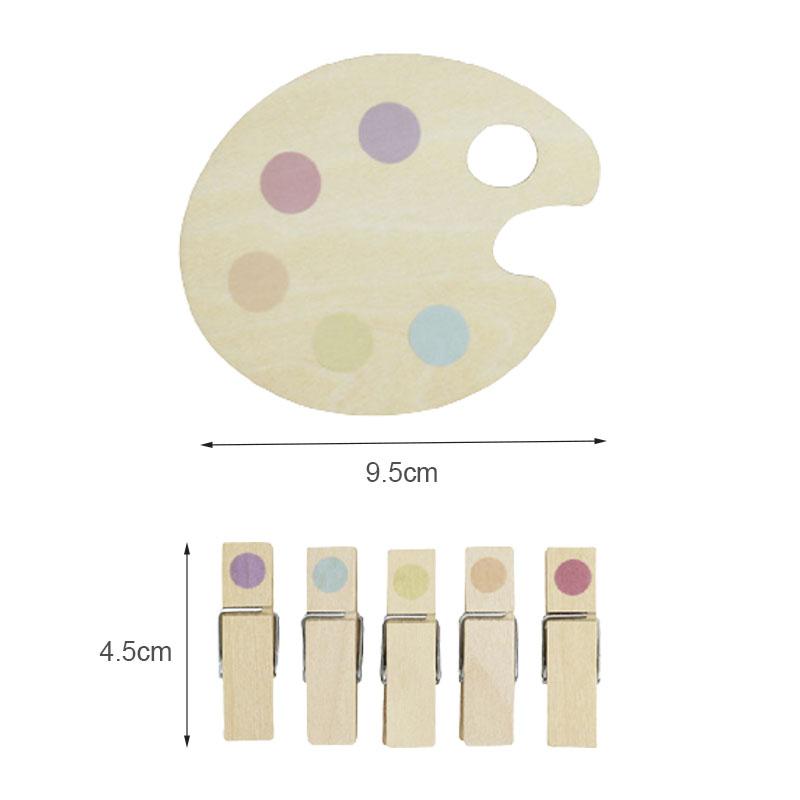 Mini Montessori vizuální senzorické hračky Dřevěná spona Puzzle na párování barev Trénink jemné motoriky Vzdělávací hračka pro děti