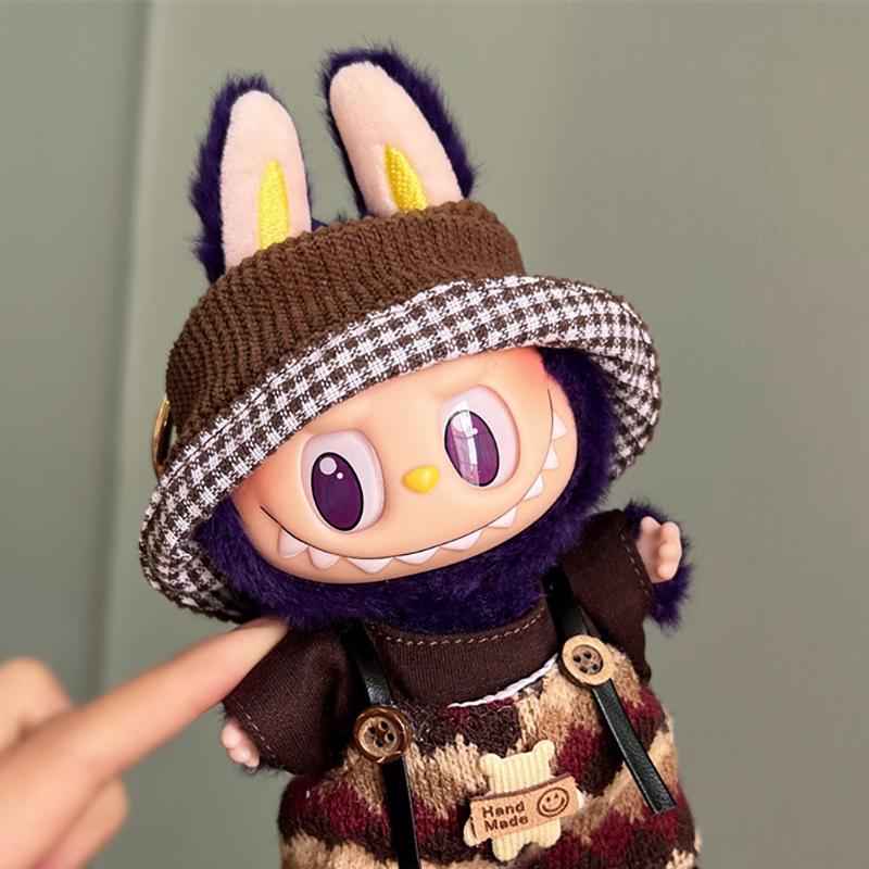 Mini Doll'S Clothes Outfit Accessories For Plush Vinyl Labubu Doll Cotton Doll Replacement Suit Only Clothing For Kids Gift