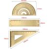 Goldenes Messing Dreieck Lineal Set Mathematik Geometrie Set Vintage 12cm Lineal Winkelmesser Mathematik Geometrie Bildung Zeichenwerkzeug Architekten Studenten