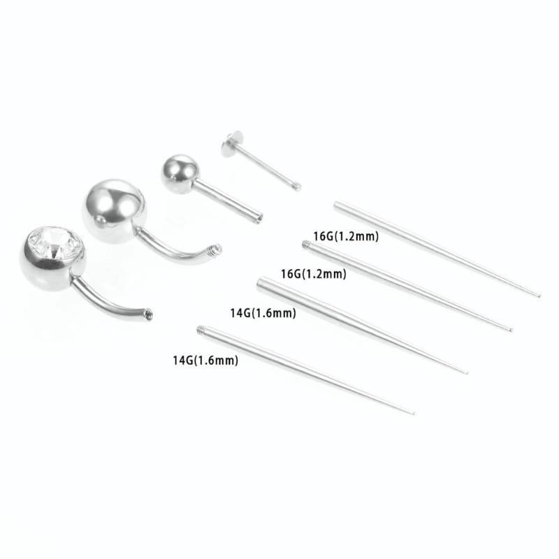 3Pcs Stainless Steel Piercing Tool Insertion Taper Set Body Piercing Tapers