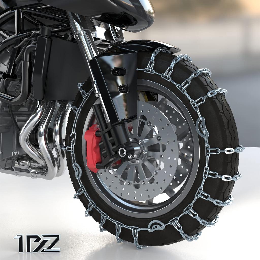 1PZ JP9-TH2 100/90-14 Tire Snow Chain, 19 Tiers, Anti-Slip, For Normal Tires, For Motorcycles, Motorcycles, High Grip, Snowy Roads, Sand