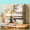 Living Room Clear Desktop Organizer With Stackable Pet Storage Bins For Books And Snacks