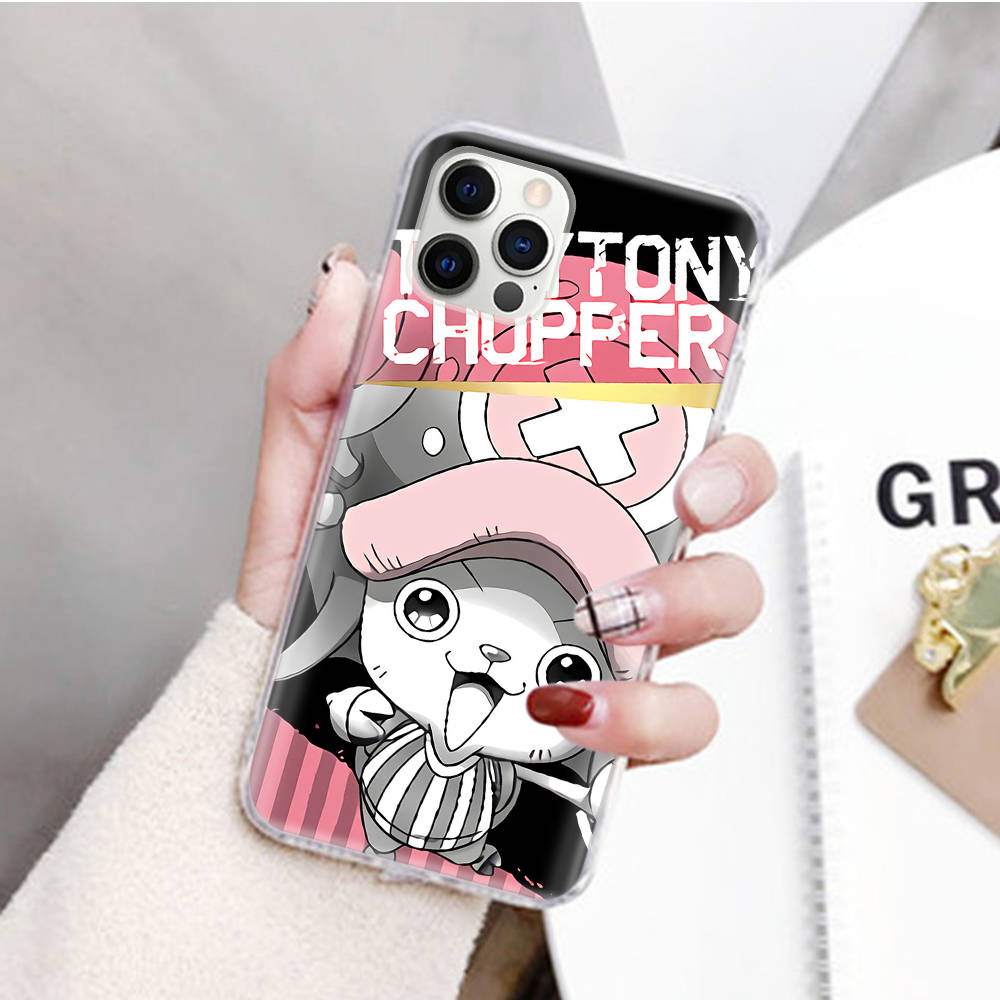JW63 One Piece Chopper Transparent Case for Samsung A04 A14 A23 M33 M53 Realme 10 9 C35 C55 VIVO Y02 X80 Infinix Hot 30 Note 11 Tecno Spark 8P Pro