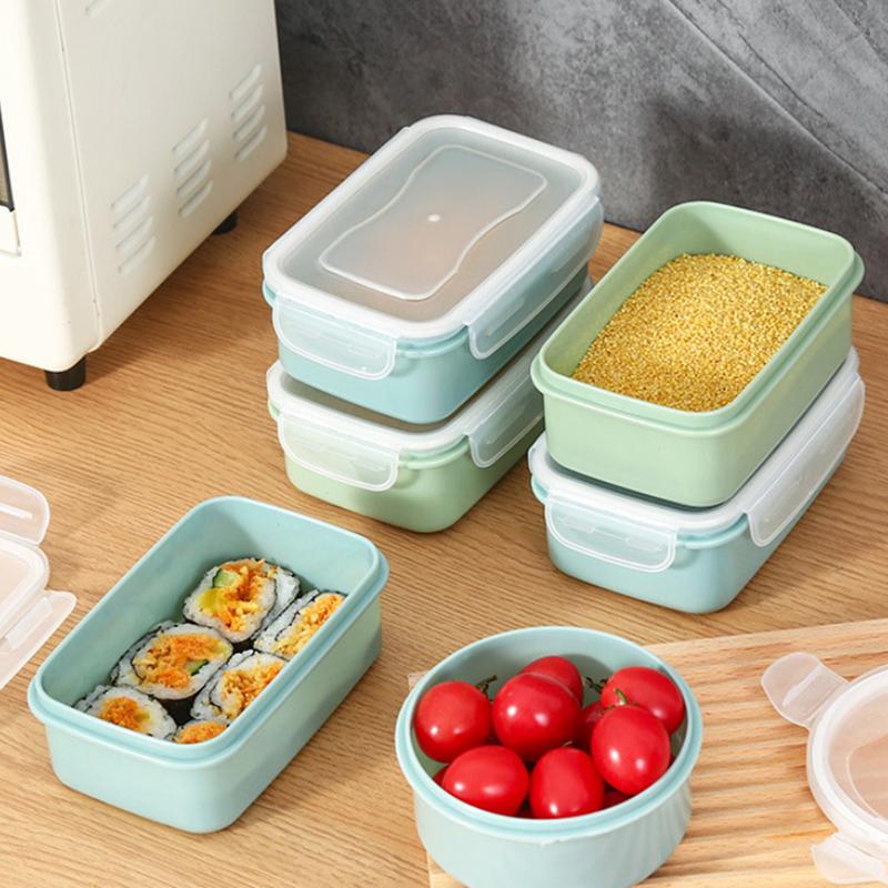 Mini-Kühlschrank, Gemüsefach, kleine Lunchbox, luftdichte Aufbewahrungsbox aus Kunststoff, runde isolierte Lunchbox für die Küche, Organizer, Snackbox