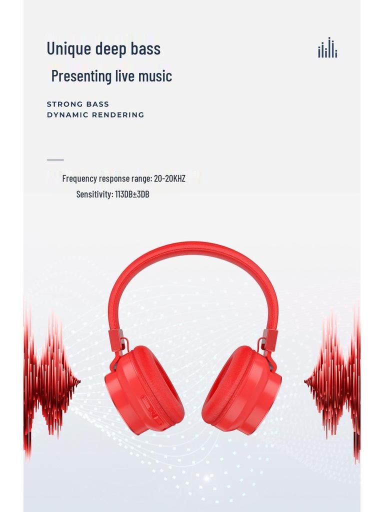 AZEADA Jidairen Bluetooth 5.0 Faltbare kabellose Over-Ear-Kopfhörer mit langer Akkulaufzeit für Musik und Anrufe
