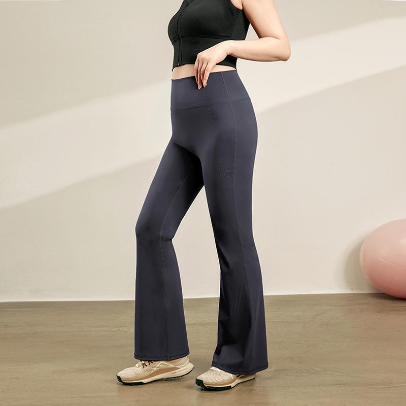 

Женские брюки клеш для йоги с высокой талией и контролем живота, больших размеров - Утягивающие, эластичные, фитнес-верхняя одежда XL (recommended 126-140 jin)