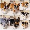Cute Pet Dog Stuffed Doll Simulation Stand Baggle Dog Toy French Bulldog Plush  Stuffed Animal